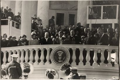 KENNEDY Cérémonie d'investiture du Président John Fitzgerald Kennedy en présence...