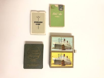 null 5 GAMES OF CARDS of the Cunard Line, Delta Line, Panama souvenirs and American...