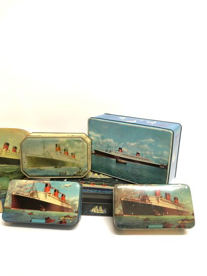 null LOT of 7 metal boxes of which BENSONS with decoration of the liners "Normandie",...