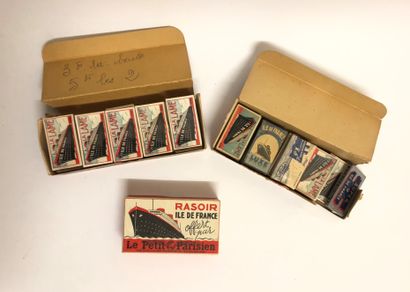 null LOT including 1 razor of the liner "Ile de France" offered by the Petit Parisien...