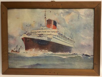 FRENCH LINE. POSTER of the liner 