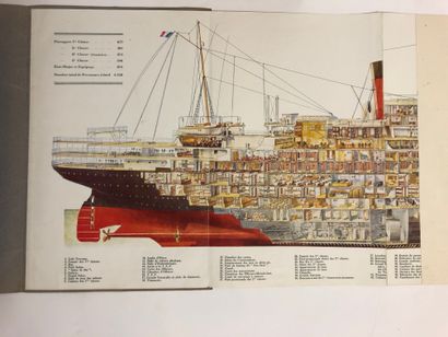 null COMPAGNIE GENERALE TRANSATLANTIQUE. 2 PLANS of longitudinal sections of the...