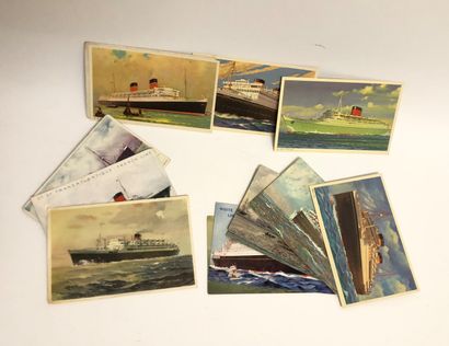 LOT of 13 POSTCARDS on the theme of the ...