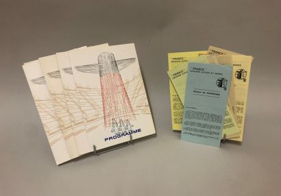 null Set of documents of the liner FRANCE including 4 day programs 1970 and 1972...