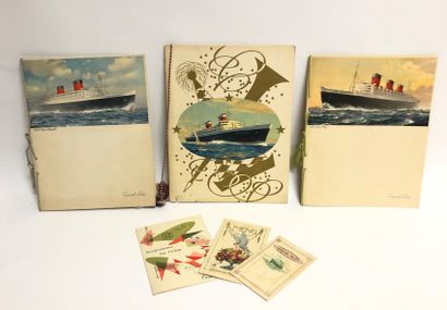 null LOT including various MENUS of which 1 Gala Menu on board the liner "S.S. United...