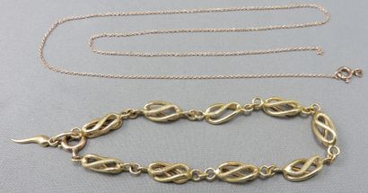 Gold bracelet 750°/00 
 oblong spiral mesh...