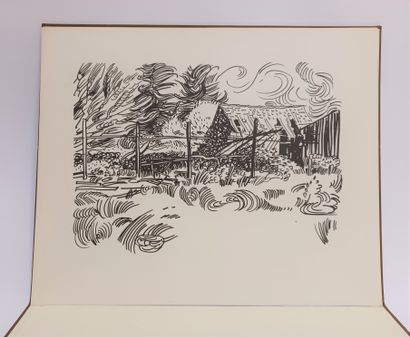null Maurice COCAGNAC (?). 7 LITHOGRAPHIES représentant des paysages sur papier vélin....