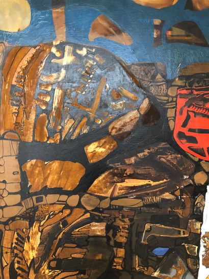 null 
François ARNAL (1924-2012). "La tour de Babel", huile sur toile signée et datée...
