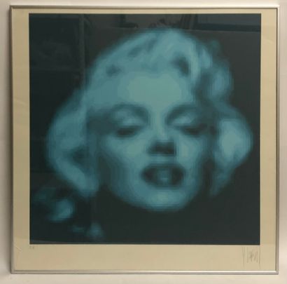 null YVARAL (1934 - 2002). Marilyn Monroe, lithographie en couleurs sur vélin annotée...