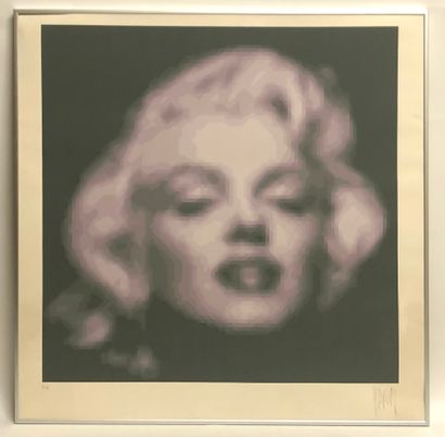 YVARAL (1934 - 2002). Marilyn Monroe, lithographie...