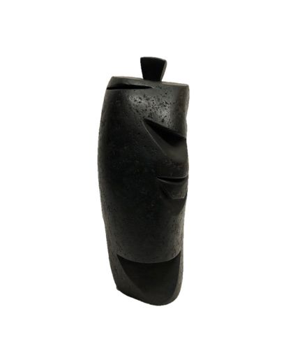 null Tanguy FLOT (born in 1948), Totem. River pebble cut and patinated. Height: 35...