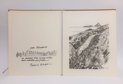 null Maurice COCAGNAC (?). 7 LITHOGRAPHIES représentant des paysages sur papier vélin....