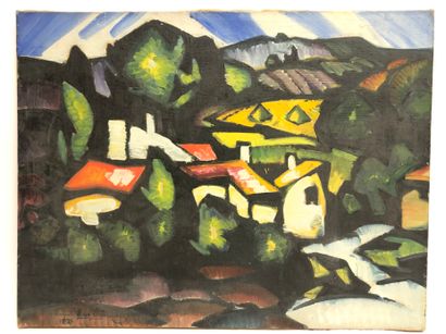 Raoul VAN MALDERE (1875-1947). Paysage, huile...