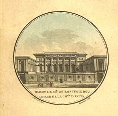 null Ecole FRANCAISE, XIXème siècle. PAIRE de GRAVURES comprenant 4 vues de monuments...