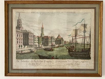 null Enhanced engraving: "Landing of the English troops in New-York". (stains) 31...