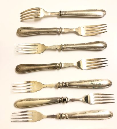 null MAPPIN & WEBB and various. Parts of silver plated SERVICES including 10 knives...