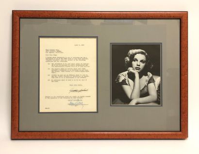 null Contrat d'engagement de Judy Garland. Document daté de 1948. Dans le même cadre,...