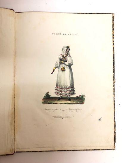 null 
[ITALIE – GÊNES]. Costumes de Genes. Paris, P. Marius, Éditeur, 1826. In-4°,...