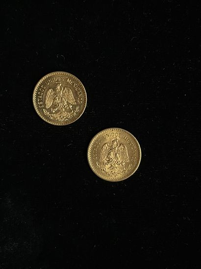 null Deux pièces en or de 10 pesos Mexicain (usures)