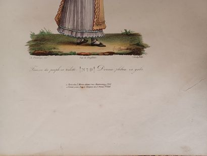 null 
[ITALIE – GÊNES]. Costumes de Genes. Paris, P. Marius, Éditeur, 1826. In-4°,...