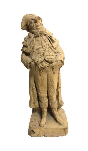 null COURAPIN. Terracotta sculpture representing Jean Rene Paul Lecomte known as...