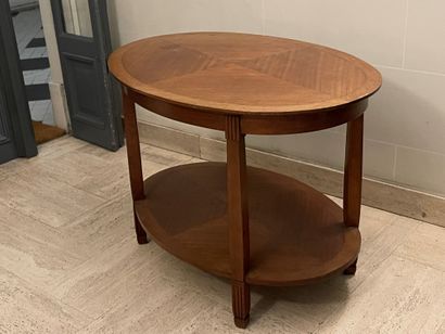 null SUE MARE (19th-20th)

Oval pedestal table in mahogany and mahogany veneer, top...