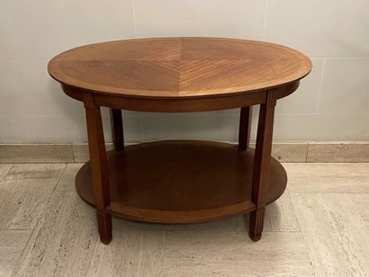 null SUE MARE (19th-20th)

Oval pedestal table in mahogany and mahogany veneer, top...
