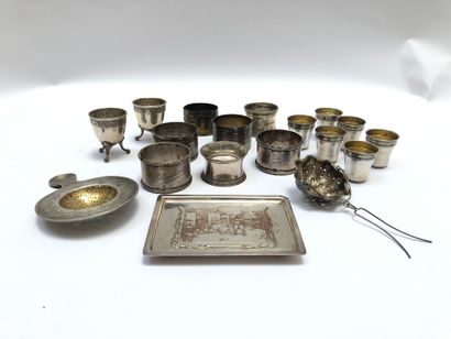 A lot of silver, Minerva mark, including:...