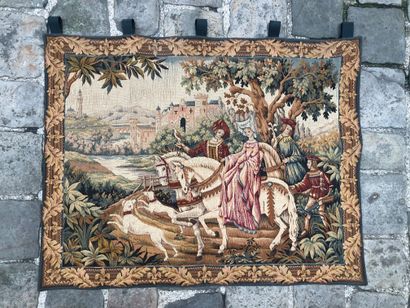 null Tapestry with the royal hunt by Marc WAYNEL for the Franklin Medallion, 1984.
On...