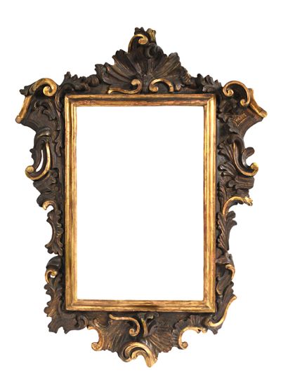 Wooden mirror frame carved in the natural...