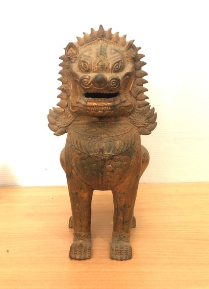 THAILANDE - XXe siècle
Statuette de lion...