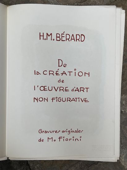 null Set including : 
- H.M BERARD. L'Art non figuratif, Paris, 1949, copy n°430/...