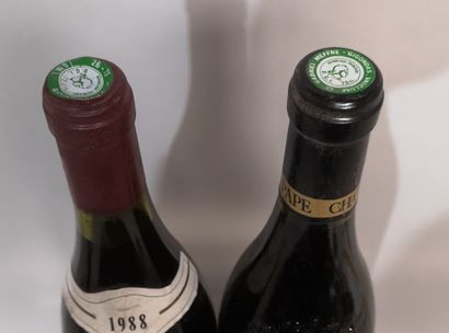 null 2 bouteilles GRANDS VINS de La VALLEE DU RHONE 1 HERMITAGE "G. de Loche" 1988...