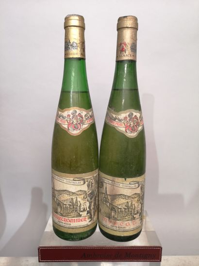 2 bouteilles ALSACE Gewurztraminer 1976 et...