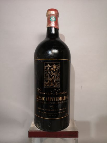 null 1 Jeroboam Lussac Saint Emilion - Cuvée de luccius 1981 Etiquette légèrement...