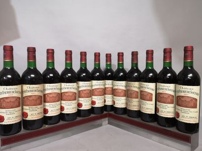 null 12 bouteilles Château PETIT FAURIE de SOUTARD - Gcc Saint Emilion 1973 2 étiquettes...