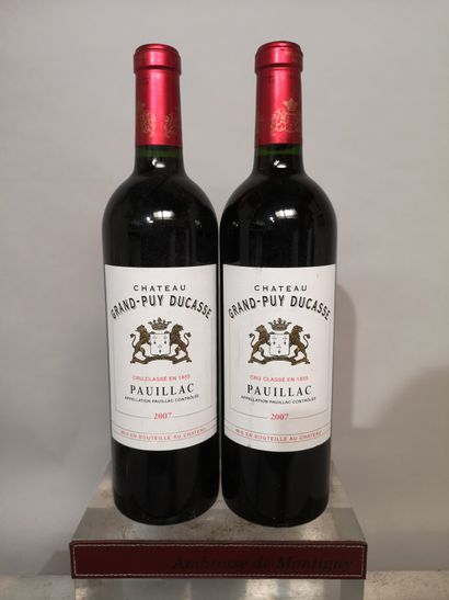 2 bouteilles Château GRAND PUY DUCASSE -...