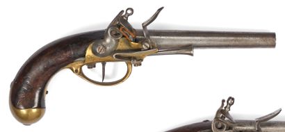 Pistolet d’arçon à silex troupe modèle 1777...