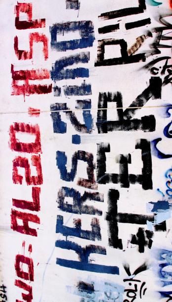 Olivier ARRACHART (né en 1974) Graffitis, tirage argentique contrecollé sur dibon...