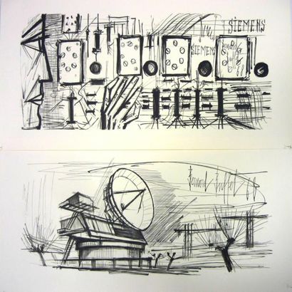 Bernard BUFFET (1928-1999) d'après Suite Siemens, série de 6 estampes. 1968
