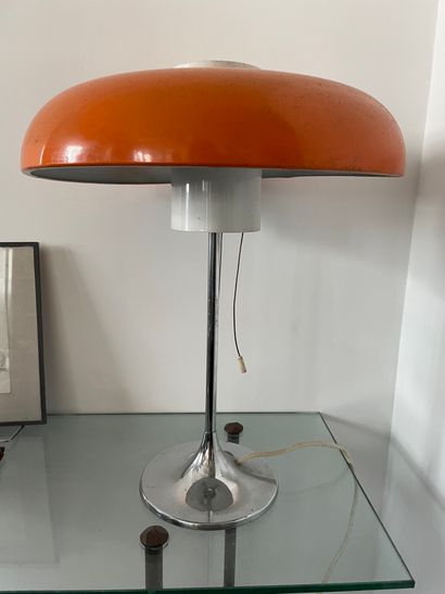null Three-light designer desk lamp. Height: 45 cm (worn)