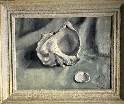null Pierre DESSAU (1927-1966). Madame la fleurs' shell. Oil on canvas. Signed lower...