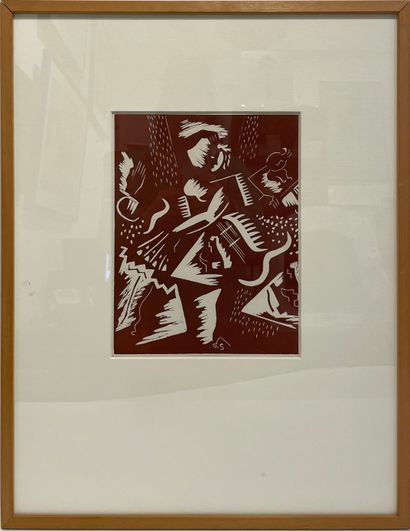 null Gino SEVERINI (1883-1962). Abstract composition. 	Lithograph on paper, monogrammed...