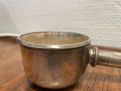 null Large silver ladle. Indian work. Weight: 215.35 g.