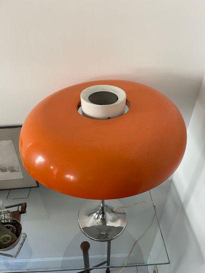null Three-light designer desk lamp. Height: 45 cm (worn)