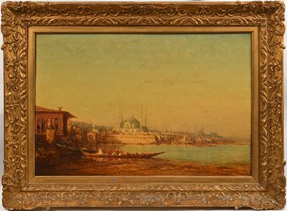 null Félix ZIEM (1821-1911)
“Caïque devant les murailles de Stambul”, circa 1865
Huile...