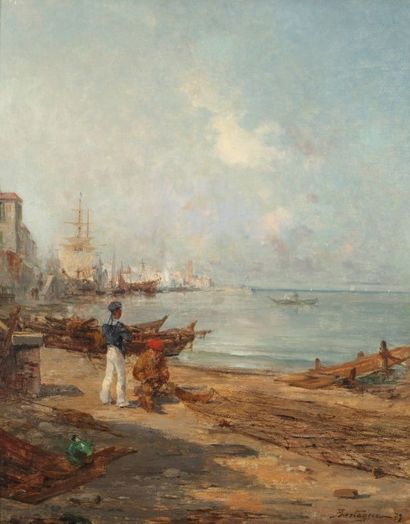 Paul BISTAGNÉ (1850-1886), Port de Toulon,...