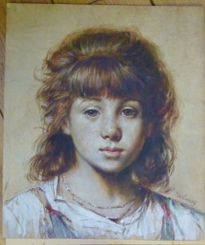 HARLAMOFF (fin XIXème début XXème) HARLAMOFF (fin XIXème début XXème), portrait de...