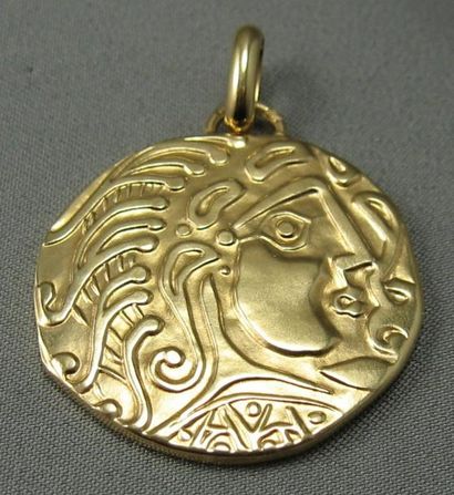 null Médaille "La Gauloise" en or, frappée à la Monnaie de Paris. Poinçon de la Monnaie...