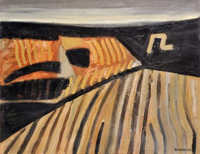 Raymond GUERRIER (1920-2002) Sicile Huile sur toile signée en bas à droite 73 x 92...